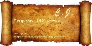 Czuppon Jávorka névjegykártya